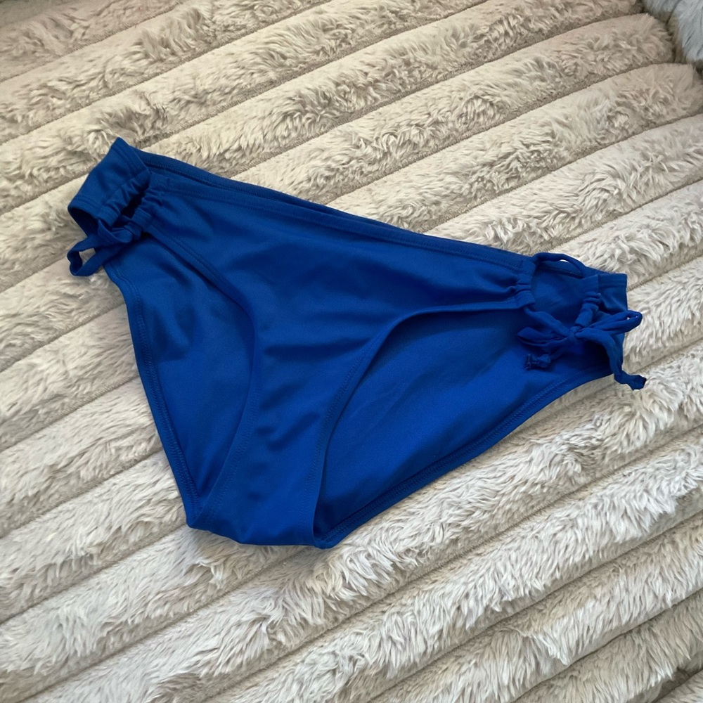 Blue Bikini Bottoms with Side Ties